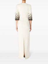 V-neck column dress with embellished sleeves – IVIRY